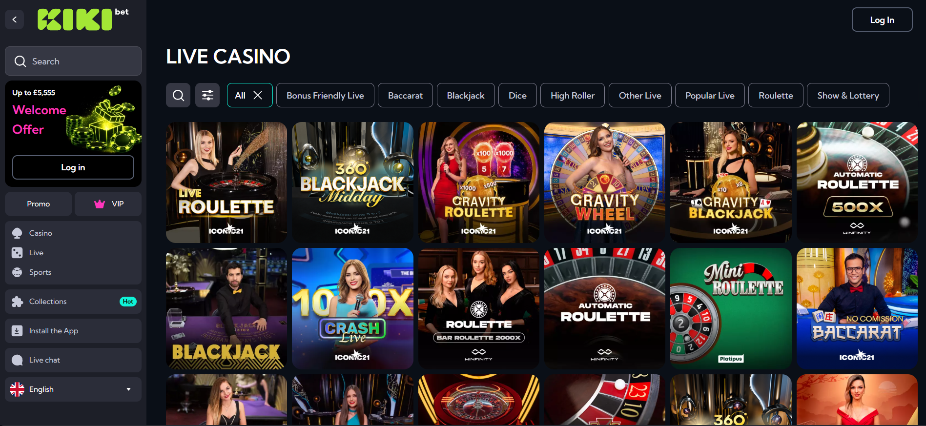 KikiBet Live Casino