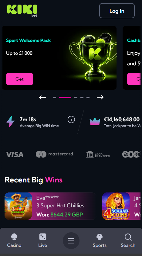 KikiBet Mobile app