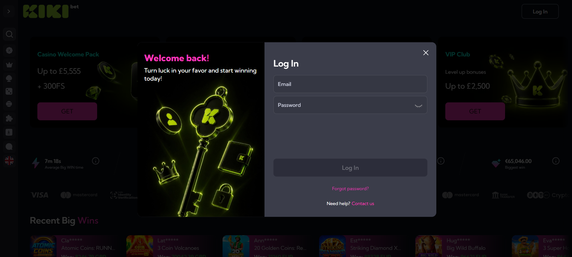KikiBet Login and Registration